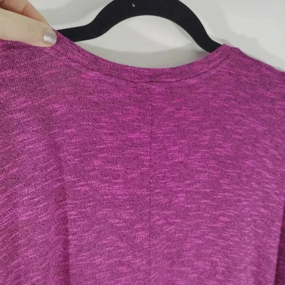 Faded Glory Top 3/4 Sleeve Cold Shoulder Lightweight Sweater Purple Pink 1x - Picture 8 of 14